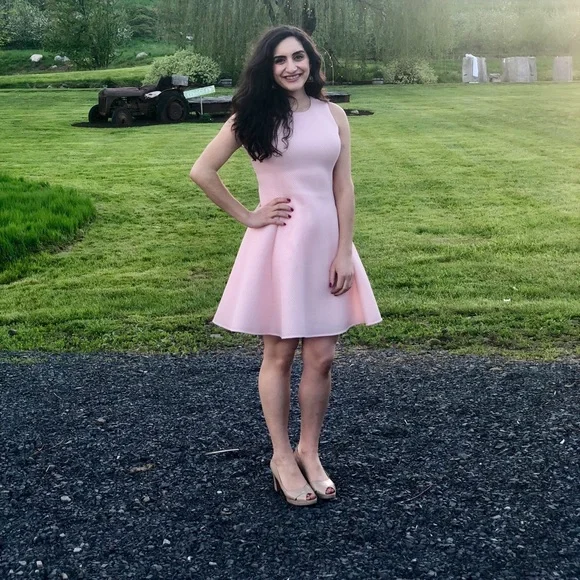 dkny dress pink DKNY belted wrap dress